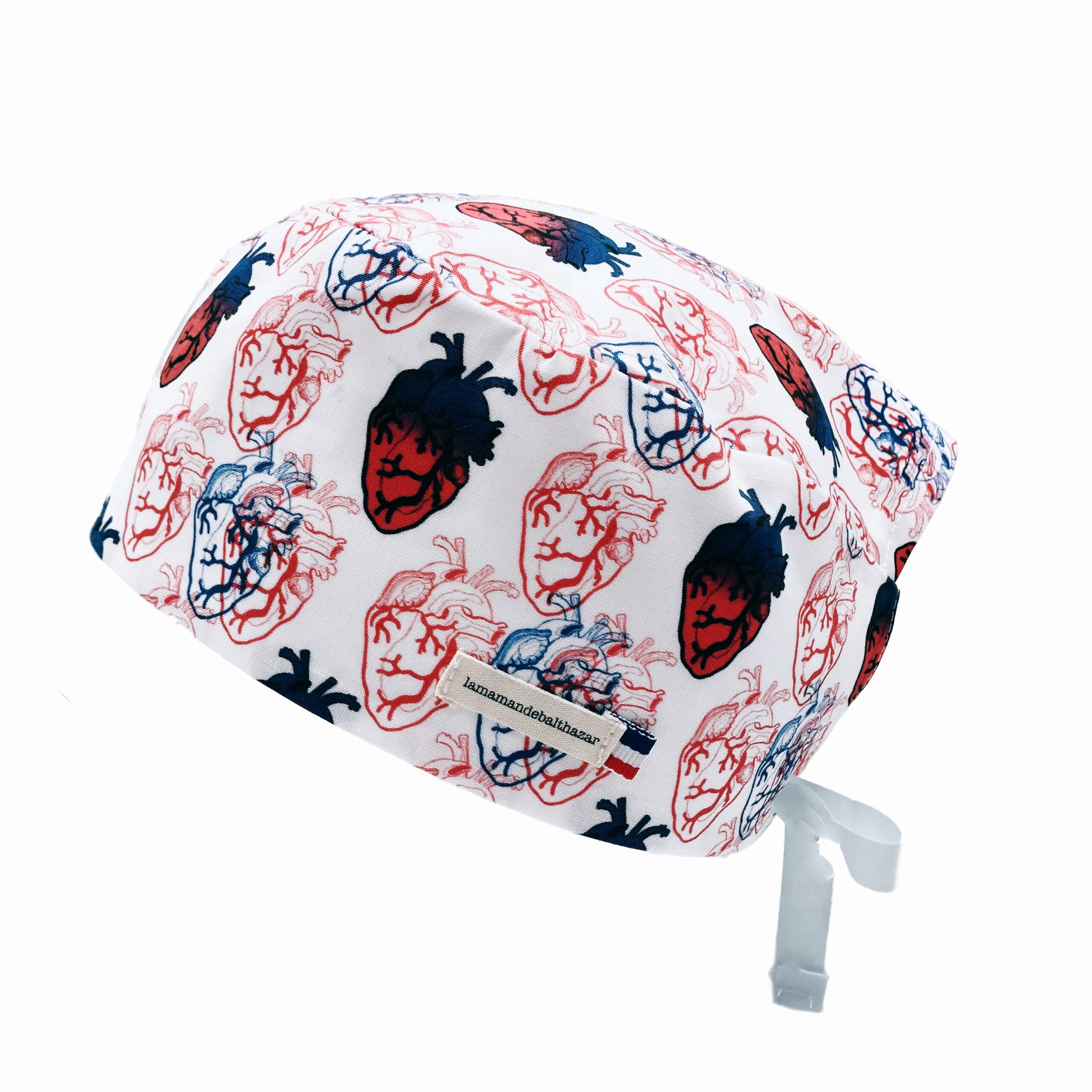 CALOT DE BLOC COEURS HUMAIN BLEU ET ROUGE