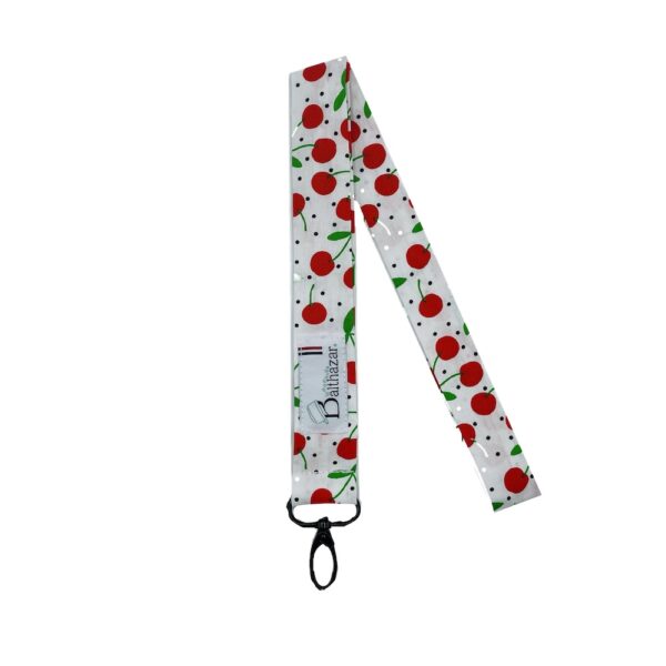 PORTE BADGE CERISES