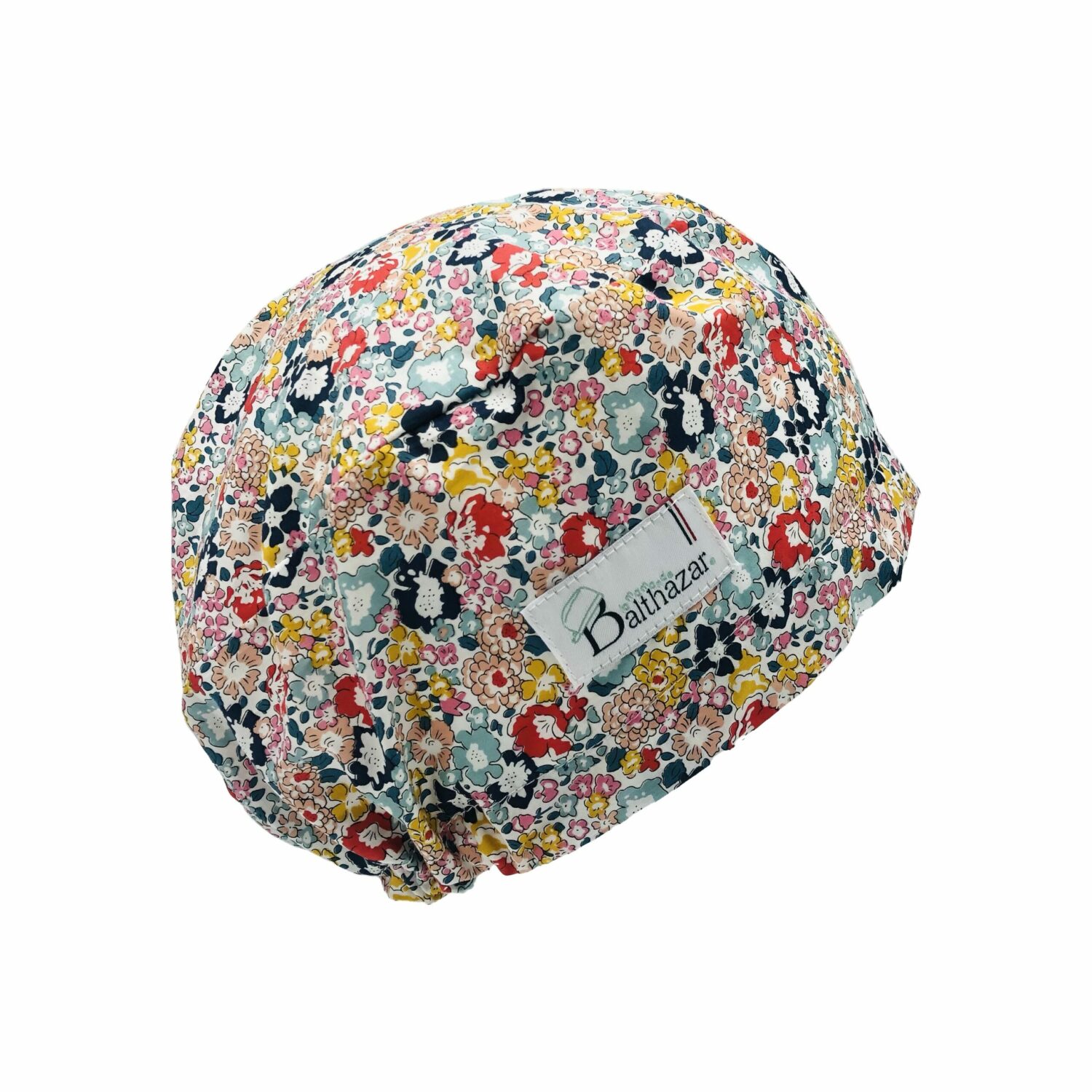 CALOT DE BLOC COUVRANT AVEC ÉLASTIQUE POUR LES CHEVEUX LONGS MOTIF FLEURS
