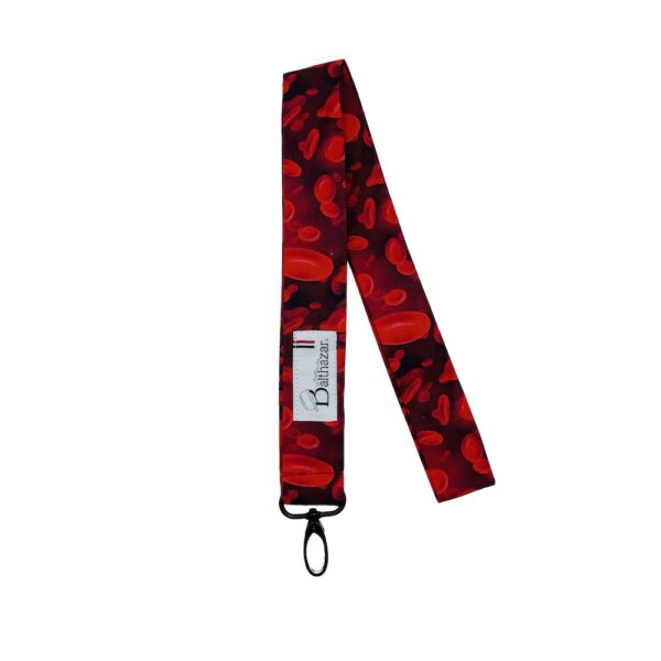 PORTE BADGE GLOBULES ROUGES