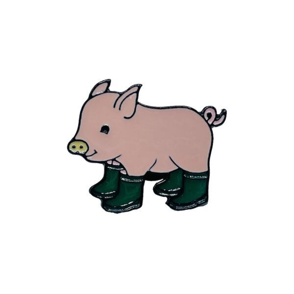 PIN'S PORCINET BOTTES VERTES