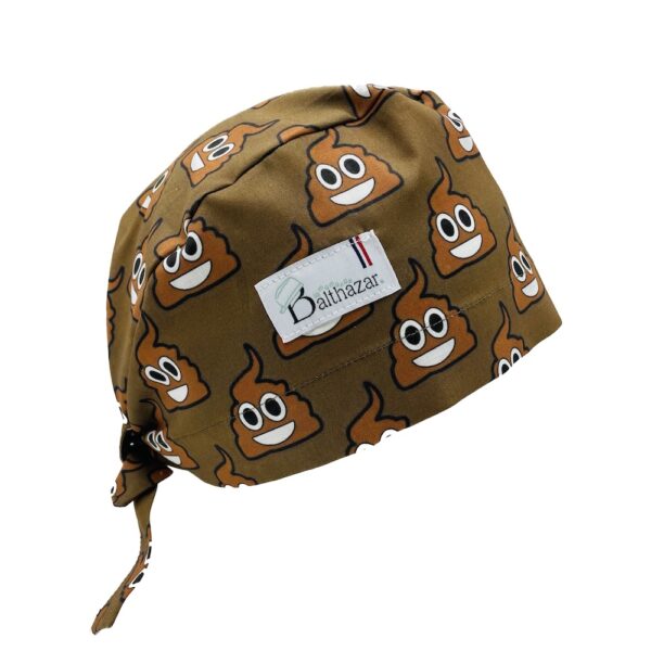 Calot couvrant à nouer, calot médical fait main -vue côté