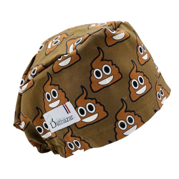 Calot avec élastique fait main, calot médical en tissu -vue côté